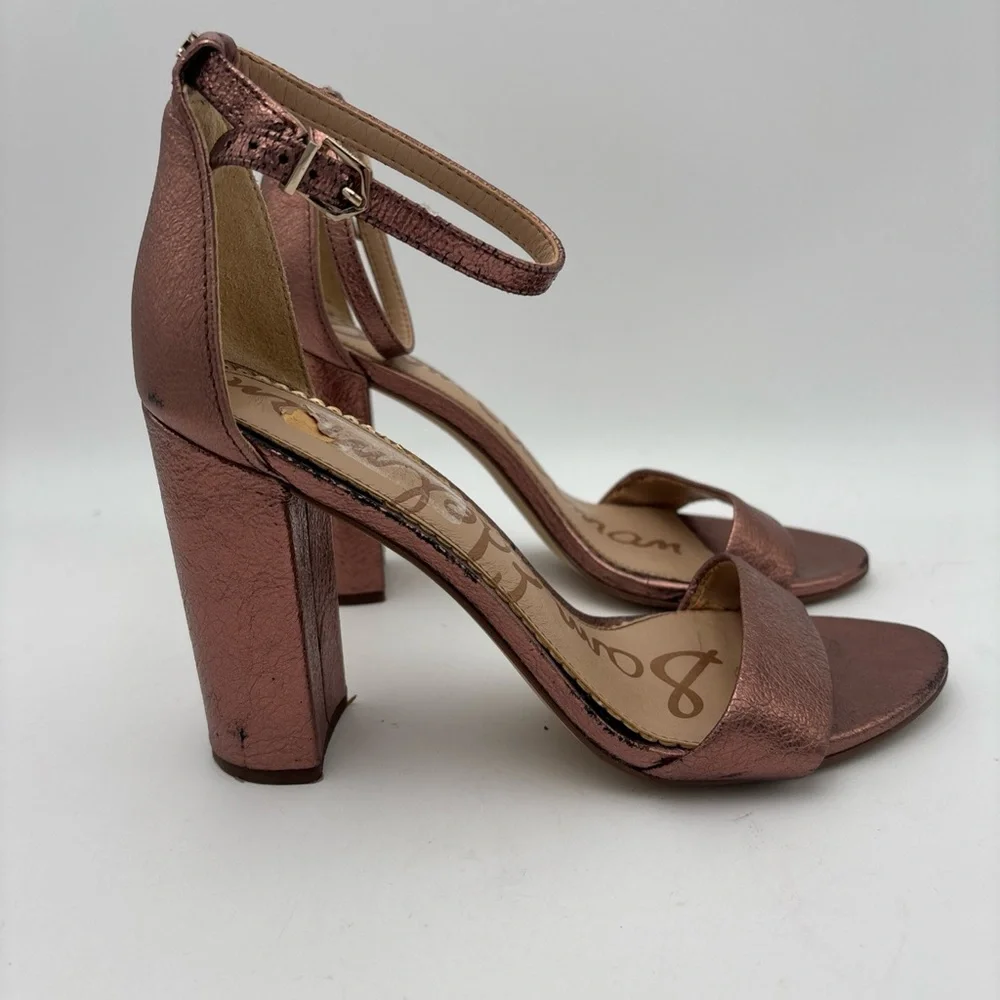 Sam Edelman Rose Gold‎ Block Heel Sandals